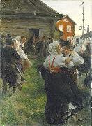 Anders Zorn Midsummer Dance, oil painting
